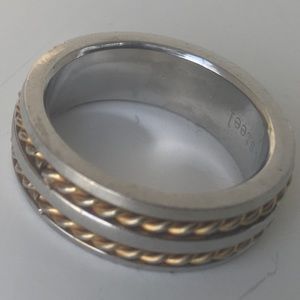 Men’s Stainless steel with gold twist band